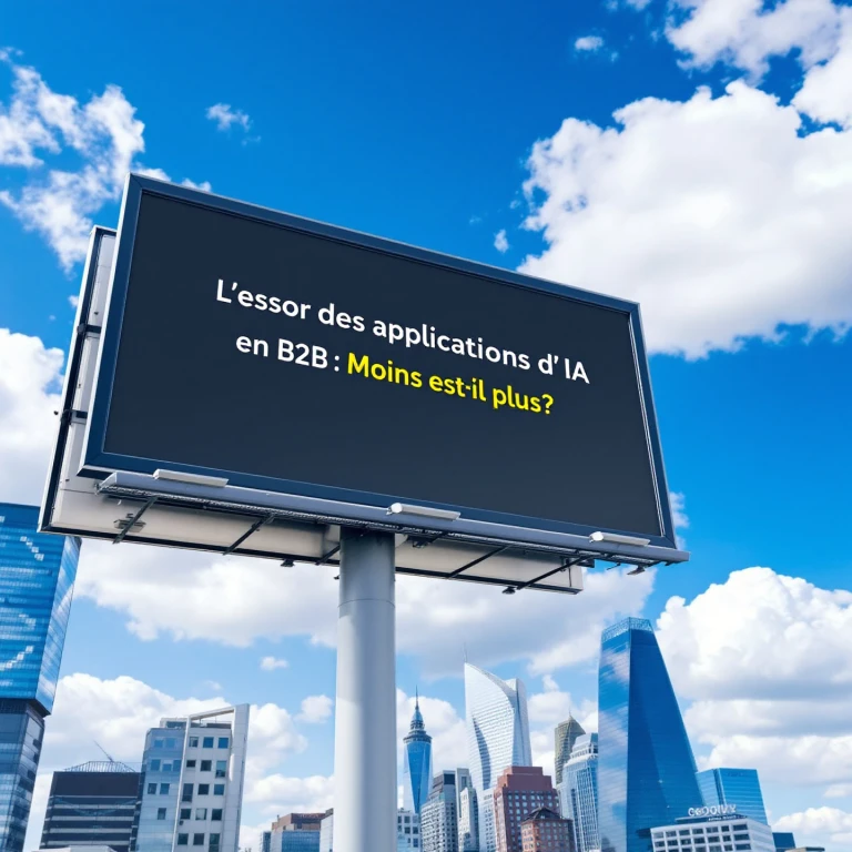 L'essor des applications d'IA générative en B2B : Moins est-il plus ?