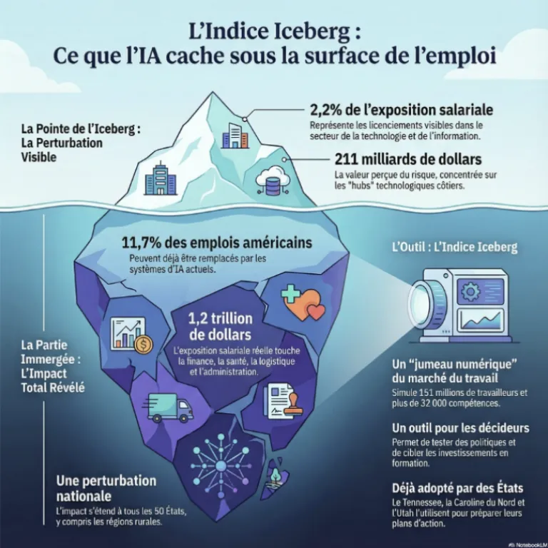 L'IA menace déjà 1,2 trillion de dollars de salaires : 4 révélations chocs d'une nouvelle étude du MIT
