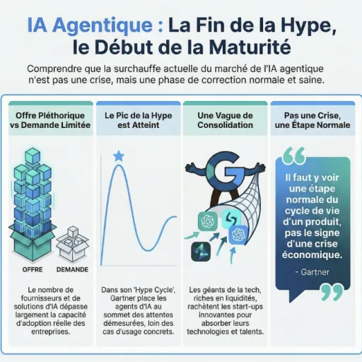 Surchauffe de l'IA agentique : Gartner annonce la fin de l'euphorie et le début de la rationalisation